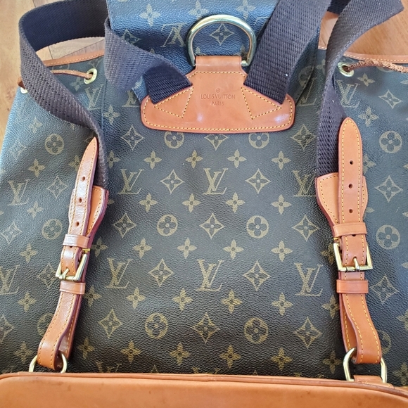 Louis Vuitton Montsouris Brown Monogram Canvas Backpack - Picture 10 of 12